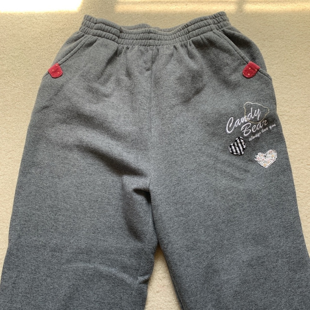 gray candy bear pajama pants